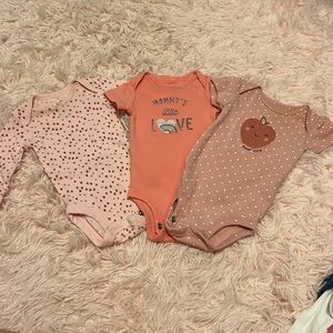 Set of baby onesies
